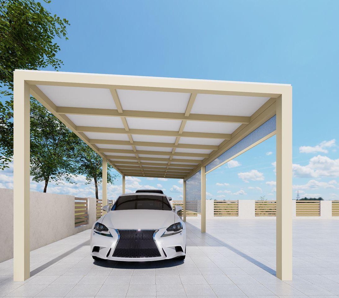 Carport aluminium design en V